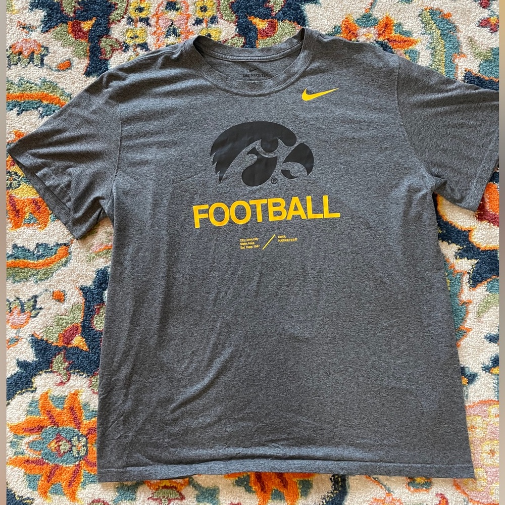 Iow Hawkeye Football Nike Tshirt